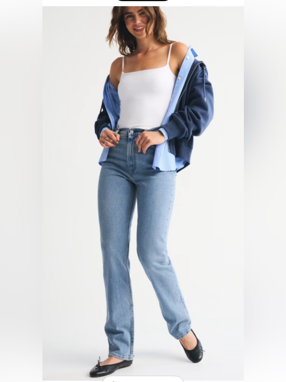 Abercrombie and Fitch Ultra High Rise 90s Straight Jean sz 28/6 - Picture 2 of 8